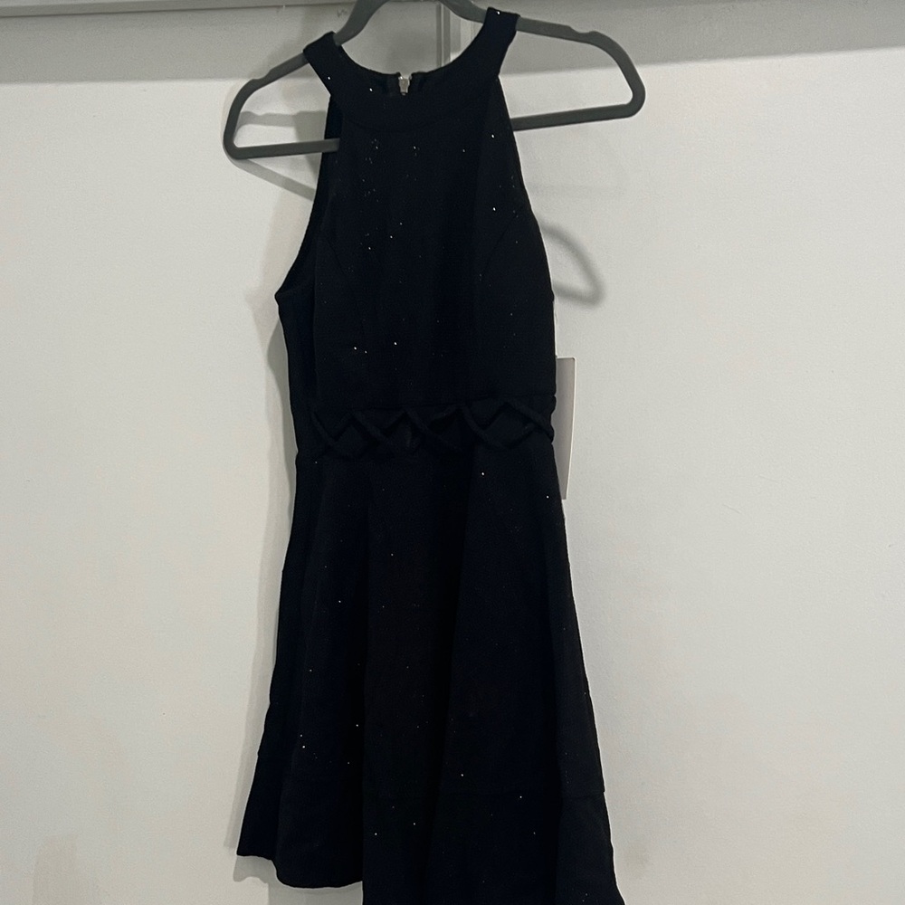 Elegant Black Halter Prom Dress